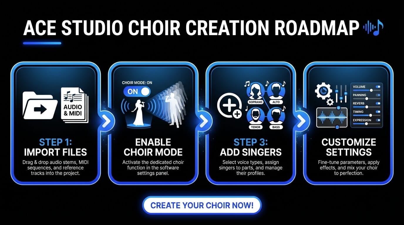 ACE Studio Choir creation flow